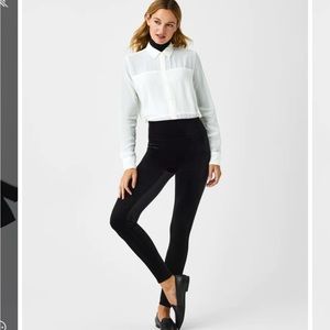 Black velvet spanx leggings size small